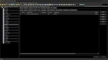 Table designer — triggers (dark skin)